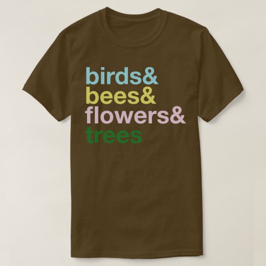 die Vögel und die Bienen und die Blume und das Tre T-Shirt (Design vorne)