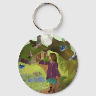 Die vogelflüterin schlüsselanhänger