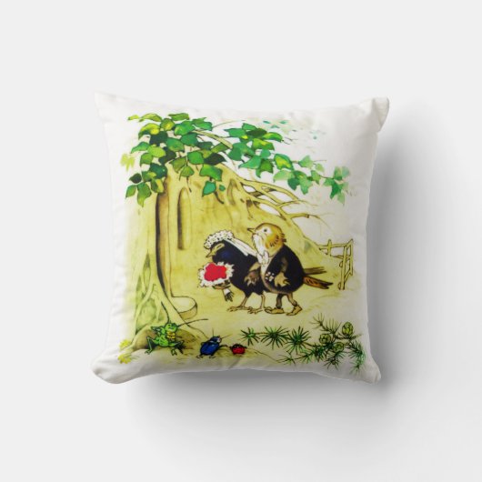 Die Vogelhochzeit Kissen (Vorderseite)