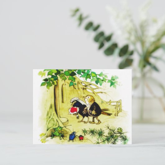 Die Vogelhochzeit Postkarte (Stehend Vorderseite)