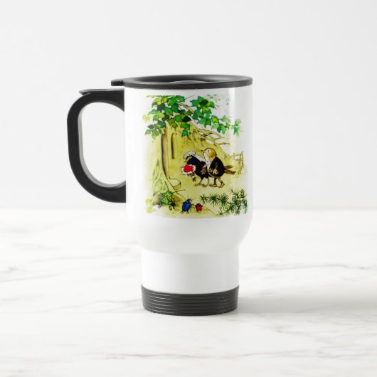 Die Vogelhochzeit Reisebecher (Links)