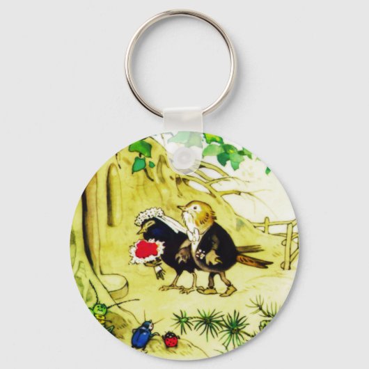 Die Vogelhochzeit Schlüsselanhänger (Vorderseite)