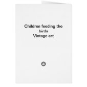 Die Vogelkarte fütternd Kinder (Hinten)