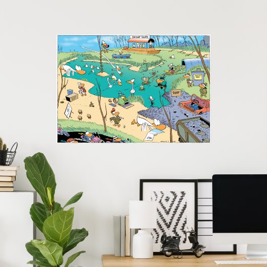 Die Vogelperspektive im Sumpf Poster (Heimbüro)