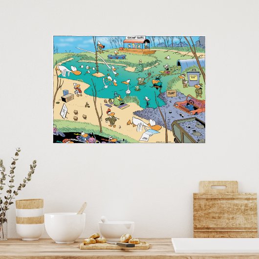 Die Vogelperspektive im Sumpf Poster (Küche)