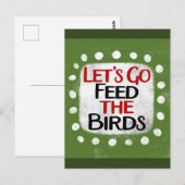 Die Vogelschutzkarte gefüttert Postkarte (Vorne/Hinten)