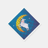 Die Volkskunst sprang über den Mondschlamm des Kin Serviette (Ecke)