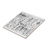 Die Volkskunst-Zeichnen des Kindes der Kinder und Fliese (Seite)