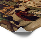 Die Volkszählung in Bethlehem, Einzelheiten der Vo Poster (Ecke)