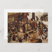 Die Volkszählung in Bethlehem, Einzelheiten der Vo Postkarte (Vorne/Hinten)