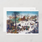 Die Volkszählung in Bethlehem, Pieter Bruegel Postkarte (Vorne/Hinten)