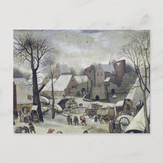 Die Volkszählung in Bethlehem Postkarte (Vorderseite)