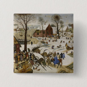 Die Volkszählung in Bethlehem (von Pieter Bruegel) Button