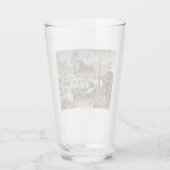 Die Volkszählung in Bethlehem (von Pieter Bruegel) Glas (Rückseite)