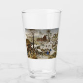 Die Volkszählung in Bethlehem (von Pieter Bruegel) Glas (Vorderseite)