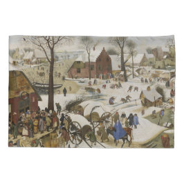 Die Volkszählung in Bethlehem (von Pieter Bruegel) Kissenbezug