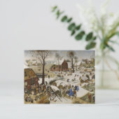 Die Volkszählung in Bethlehem (von Pieter Bruegel) Postkarte (Stehend Vorderseite)