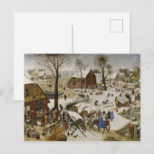 Die Volkszählung in Bethlehem (von Pieter Bruegel) Postkarte (Vorne/Hinten)