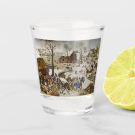 Die Volkszählung in Bethlehem (von Pieter Bruegel) Schnapsglas