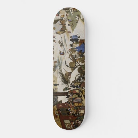 Die Volkszählung in Bethlehem (von Pieter Bruegel) Skateboard (Vorderseite)