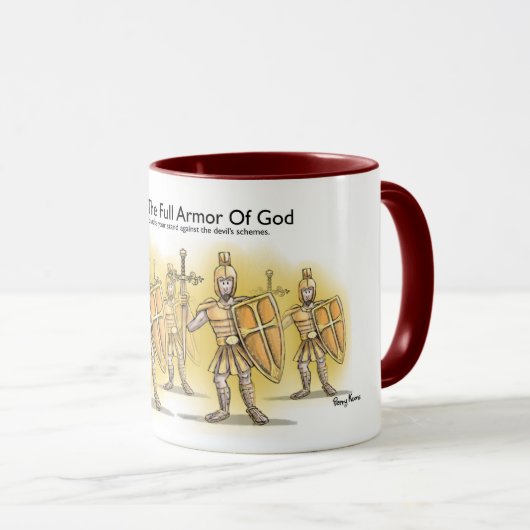 Die volle Rüstung Gottes anbringen Tasse (VorderseiteRechts)