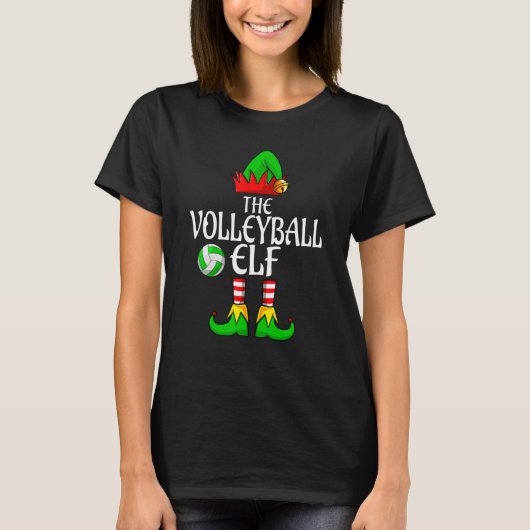 Die Volleyball Elf Familie Matching Group Weihnach T-Shirt (Vorderseite)