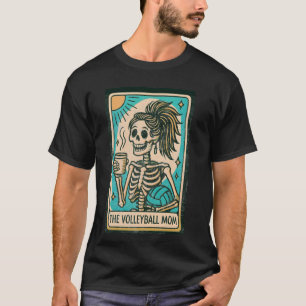 Die Volleyball-Mutter Tarotkarte Skelett Muttertag T-Shirt