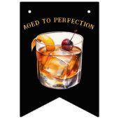 Die vollkommene, altmodische Geburtstagsparty Wimpelkette (Erste Fahne)