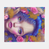 Die von der ukrainischen Kultur Inspirierte Blumen Fleecedecke (Vorderseite (Horizontal))