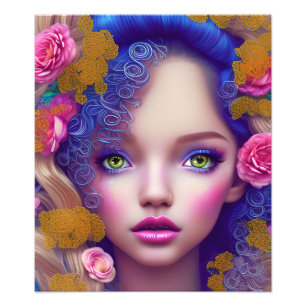 Die von der ukrainischen Kultur Inspirierte Blumen Fotodruck