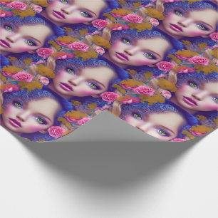 Die von der ukrainischen Kultur Inspirierte Blumen Geschenkpapier