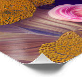 Die von der ukrainischen Kultur Inspirierte Blumen Poster (Ecke)