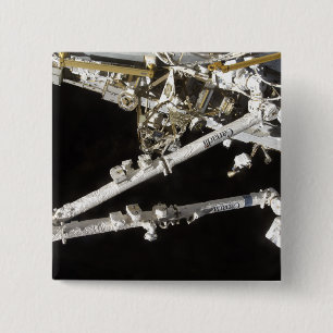 Die von Kanada gebaute Raumstation Button