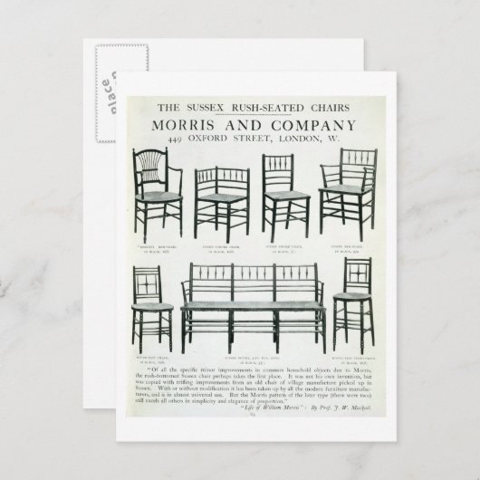 Die von Morris und Postkarte (Vorne/Hinten)