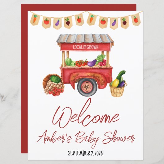 Die vor Ort gezüchtete Baby-Dusche auf dem Bauernm (Vorne/Hinten)