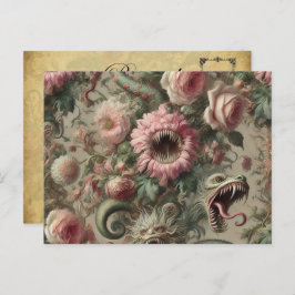 Die Voracious Verdants - Gotisch Viktorianisch Feiertagspostkarte