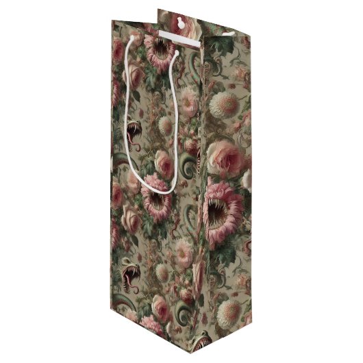 Die Voracious Verdants - Gotisch Viktorianisch Geschenktüte Für Weinflaschen (Vorderseite Schrägansicht)