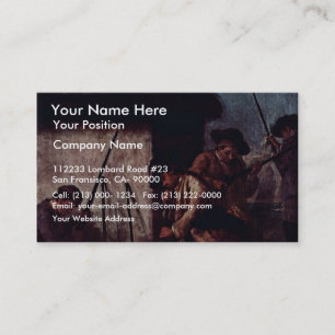 Die Vorbereitung der Gewehre" durch Longhi Pietro Visitenkarte