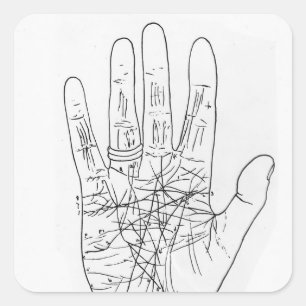 Die vorbildliche Hand Quadratischer Aufkleber