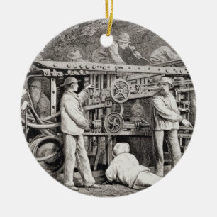 Die vorgerückte Galerie auf der französischen Keramikornament
