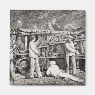 Die vorgerückte Galerie auf der französischen Magnet