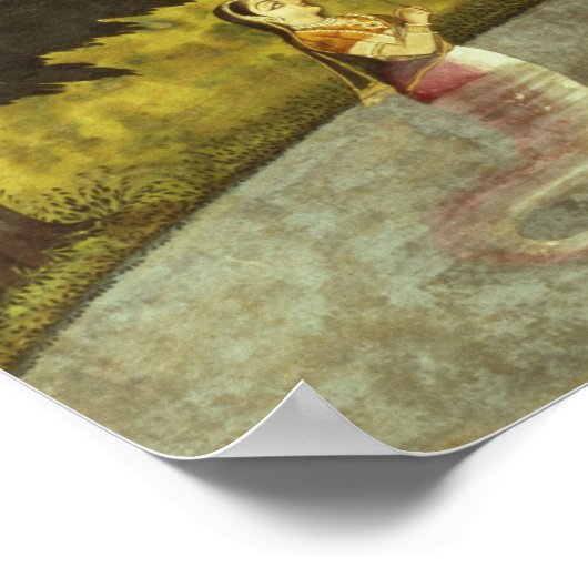 Die Vorlage von Kaliya, Basohli, Pahari Poster (Ecke)