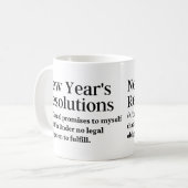 Die Vorsätze des neuen Jahres lustig Kaffeetasse (Vorderseite Links)