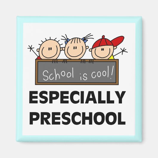 Die Vorschule ist Coole Tshirts und Geschenke Magnet (Vorne)