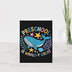Die Vorschule ist ein whale-y-Great Preschool-Lehr Karte