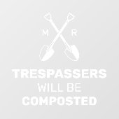 Die Vorstöße werden nach Maß kompostiert | Fensteraufkleber (Blatt)