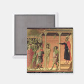 Die Vorzeige aus dem Altarbild von Maesta Magnet (Vorderseite/Rückseite)