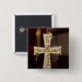 Die Votive Krone eines Visigoth Königs Button (Vorne & Hinten)