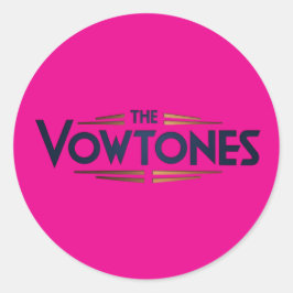 Die Vowtones - Logo-Aufkleber (Rosa) Runder Aufkleber