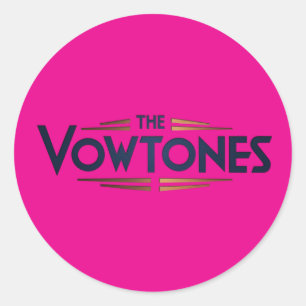 Die Vowtones - Logo-Aufkleber (Rosa) Runder Aufkleber